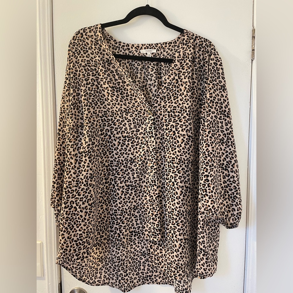 Leopard print blouse
